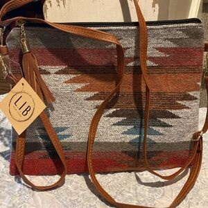 LIB wristlet/ crossbody western/ Aztec